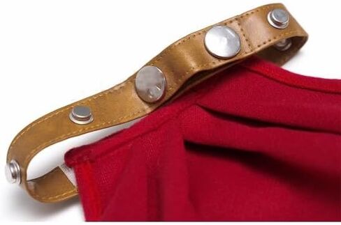Superhero Dog Red Cape Halloween Cosplay Costume with Collar and Tag Complete Set, Small in Saudi Arabia