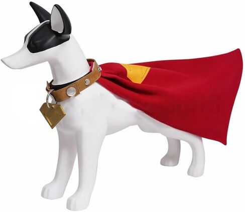 Superhero Dog Red Cape Halloween Cosplay Costume with Collar and Tag Complete Set, Small in Saudi Arabia