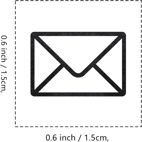 Envelope Email Rubber Stamp, 3/5 Inch Small Mini Stamp for Scrapbooking Card Making Planner in Saudi Arabia