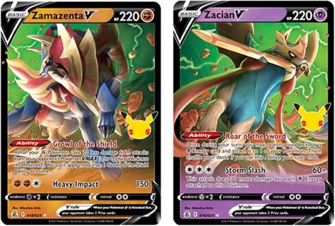 Pokémon 25th Anniversary Celebrations Zacian V + Zamazenta V + 2 Surprise Cards! in Saudi Arabia
