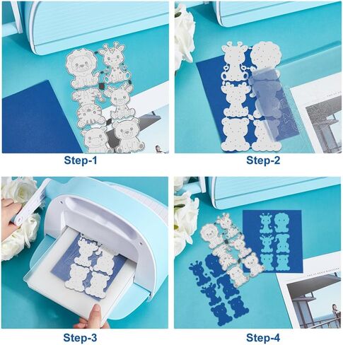 UniCraftale 12pcs DIY قطع حيوان يموت المعادن النمور النمور يموت قطع البطاقات صنع حديقة حيوانات حيوانات كربونية الصلب قطع الحيوانات الصغيرة يموت ورقة الإستنسل لألبوم صور سكرابوكينغ in Saudi Arabia