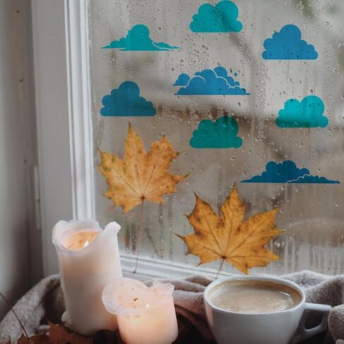 Pingerinspire Cloud Painting stencil 11.8x11.8in - 9 أنماط نموذج السحابة قالب رسم للفن DIY على الخشب والجدار والنسيج والأثاث in Saudi Arabia