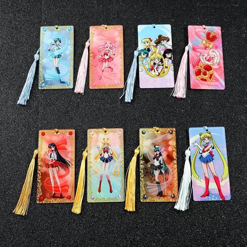 قطعة واحدة من الإشارة المرجعية الأنيمي المحاربة - علامات كرتونية من الأكريليك للبحارة الكرتونية لمحبي ديدان الكتب، وإكسسوارات كتب أقلام القراءة، وهدايا العطلات، وهدايا عيد الميلاد (خمس أخوات) in Kuwait