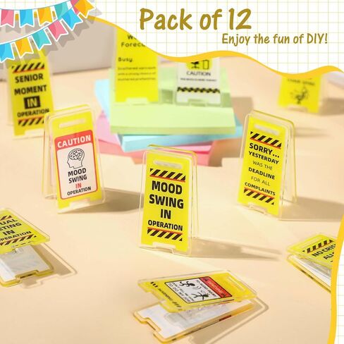 Pack 12 Pack Funny Note Holder Clips ، علامة مكتب لزجة مبالغ فيها للمكتب ، علامات مكتب فرحان لهدايا مكتب زملاء العمل in Saudi Arabia
