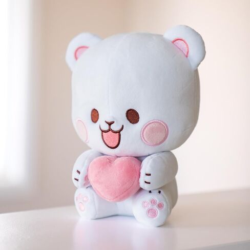 Mocha يجلس أفخم مع القلب المغناطيسي 8 بوصة البضائع الأصيلة الرائعة اللطيفة محشو بالدب هدية ناعمة الحجم لأي مناسبة لأزواج الأزواج عيد ميلاد محبوب in Kuwait