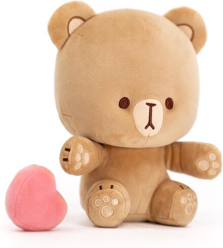 Mocha يجلس أفخم مع القلب المغناطيسي 8 بوصة البضائع الأصيلة الرائعة اللطيفة محشو بالدب هدية ناعمة الحجم لأي مناسبة لأزواج الأزواج عيد ميلاد محبوب in Kuwait