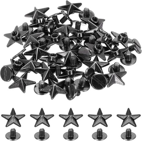 PATIKIL 16mm Star Rivets, 25 Sets Leather Rivets Studs Rivets Double Cap Spikes Rivet for Leather Crafting for Decor Repair DIY Clothing Belts Bags Shoes, Gold Tone in Saudi Arabia
