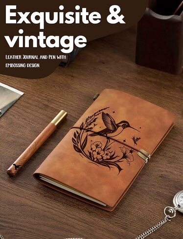 Hummingbird Gifts for Women & Hummingbird Lovers, Journal Notebook with Pen, Refillable Sketchbook, Travel Diary, Lined Planner, 7x5 Inches in Saudi Arabia