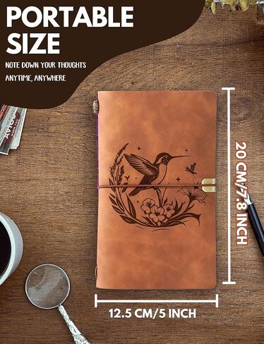 Hummingbird Gifts for Women & Hummingbird Lovers, Journal Notebook with Pen, Refillable Sketchbook, Travel Diary, Lined Planner, 7x5 Inches in Saudi Arabia