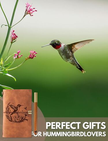 Hummingbird Gifts for Women & Hummingbird Lovers, Journal Notebook with Pen, Refillable Sketchbook, Travel Diary, Lined Planner, 7x5 Inches in Saudi Arabia