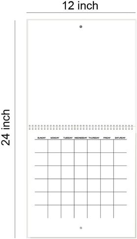Spiral Create Your Own blank scrapbook Wall Calendar 12" x 12" closed 12" x 24" opened. 2 Pack. 100lb cover card stock. 100lb text sheets. undated in Saudi Arabia
