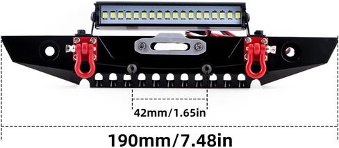 المصد الأمامي المعدني Globact مع Bar Lights Tow Trailer لـ Traxxas TRX4 AXIAL SCX10 90046 90047 SCX10 III III 1/10 RC Crawler Produsts in Saudi Arabia