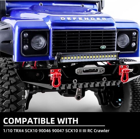 المصد الأمامي المعدني Globact مع Bar Lights Tow Trailer لـ Traxxas TRX4 AXIAL SCX10 90046 90047 SCX10 III III 1/10 RC Crawler Produsts in Saudi Arabia