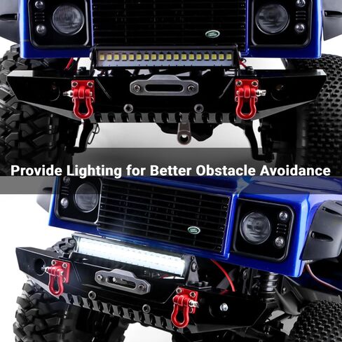 المصد الأمامي المعدني Globact مع Bar Lights Tow Trailer لـ Traxxas TRX4 AXIAL SCX10 90046 90047 SCX10 III III 1/10 RC Crawler Produsts in Saudi Arabia