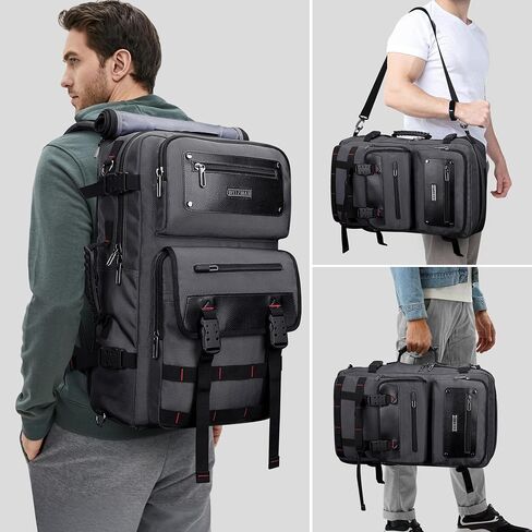 WITZMAN Carry On Travel Backpack for Men Duffle Bags Fit 17 Inch Laptop Airline Approved Laptop Backpack(B685 Silvery Grey) in Saudi Arabia