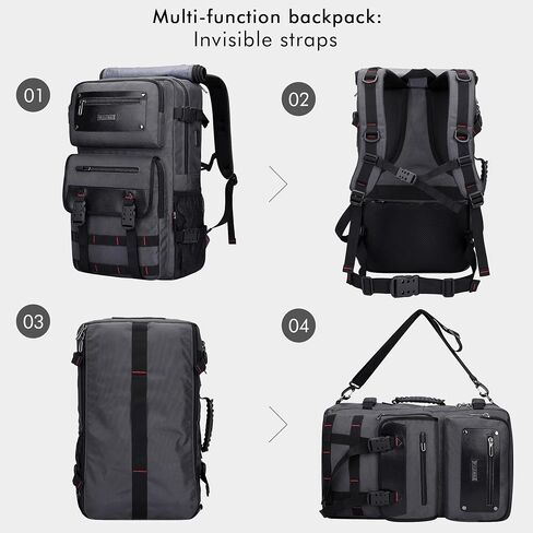 WITZMAN Carry On Travel Backpack for Men Duffle Bags Fit 17 Inch Laptop Airline Approved Laptop Backpack(B685 Silvery Grey) in Saudi Arabia
