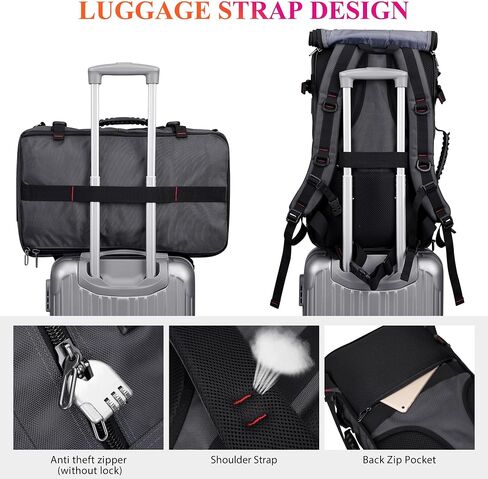 WITZMAN Carry On Travel Backpack for Men Duffle Bags Fit 17 Inch Laptop Airline Approved Laptop Backpack(B685 Silvery Grey) in Saudi Arabia