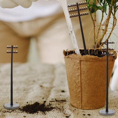 NUOBESTY 6pcs Realistic Telegraph Pole Set for Model Train Micro Landscape Decorations in Saudi Arabia
