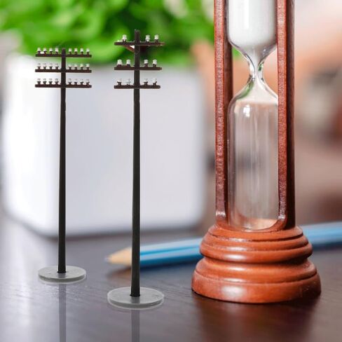 NUOBESTY 6pcs Realistic Telegraph Pole Set for Model Train Micro Landscape Decorations in Saudi Arabia