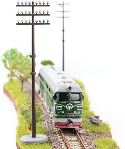 NUOBESTY 6pcs Realistic Telegraph Pole Set for Model Train Micro Landscape Decorations in Saudi Arabia