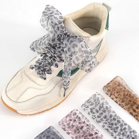 أربطة حذاء مسطحة بعرض 4 سم من خيوط الثلج رفيعة وشفافة من الحرير للنساء [زوجين] in Kuwait