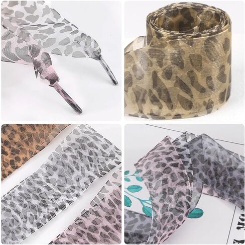 أربطة حذاء مسطحة بعرض 4 سم من خيوط الثلج رفيعة وشفافة من الحرير للنساء [زوجين] in Kuwait