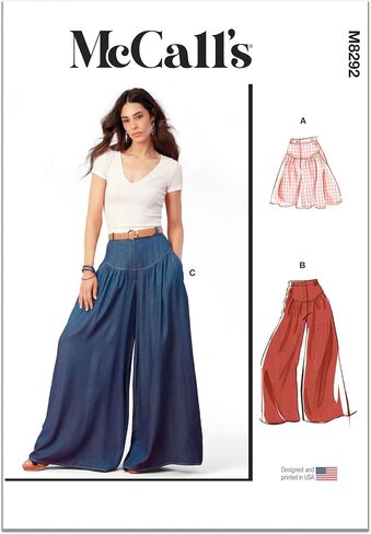 McCalls M8292A5 Misses 'Shorts and Pants Shiting Kit ، Design Code M8292 ، أحجام 6-8-10-12-14 in Saudi Arabia