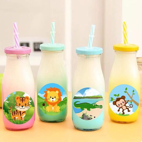 Zoo Animal Sticker Jungle Sticker for Kids Individual Cute Wild Animal Labels Safari Decals for Toddles Birthday Party Favors Decor Supplies 200Pcs in Saudi Arabia