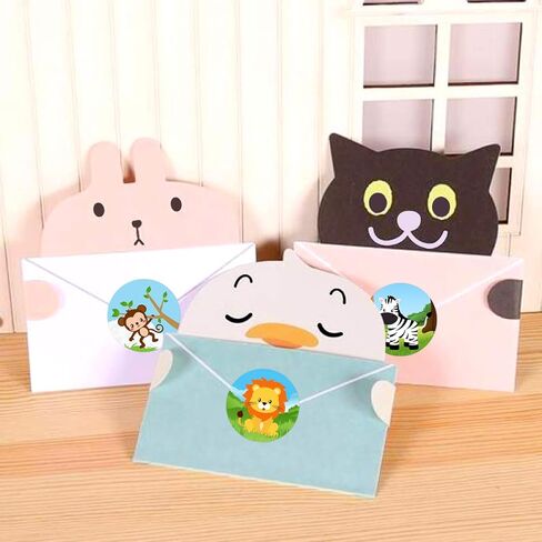 Zoo Animal Sticker Jungle Sticker for Kids Individual Cute Wild Animal Labels Safari Decals for Toddles Birthday Party Favors Decor Supplies 200Pcs in Saudi Arabia
