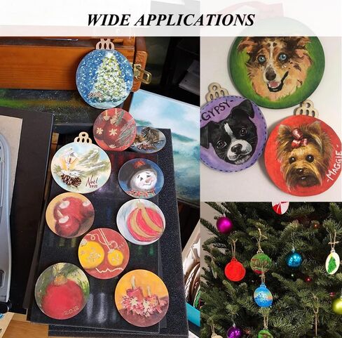 FCDecor 100pcs الحلي الخشبية غير المكتملة ، حرف عيد الميلاد DIY للأطفال ، شرائح خشبية لوازم الحرف للبالغين ، زخرفة العطلات in Kuwait