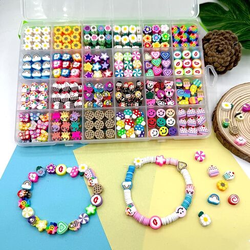 480pcs حبات البوليمرات الحيوانية للحيوانات لصنع المجوهرات ذات القرط ، وسحر حبات الطين المختلط لهدايا الحرف الفنية DIY (حيوان) in Saudi Arabia