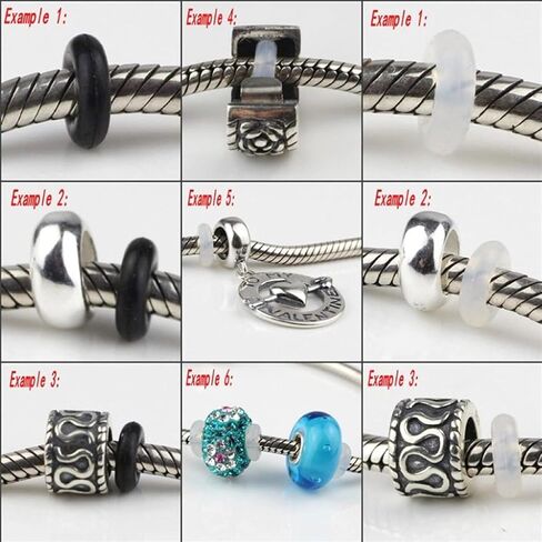 Silicone Rubber Stopper DIY Jewelry Craft Making Necklaces Bracelets Anklets Clip Lock Spacer Nonslip Charm Beads Lock Spacer Charm Beads in Saudi Arabia