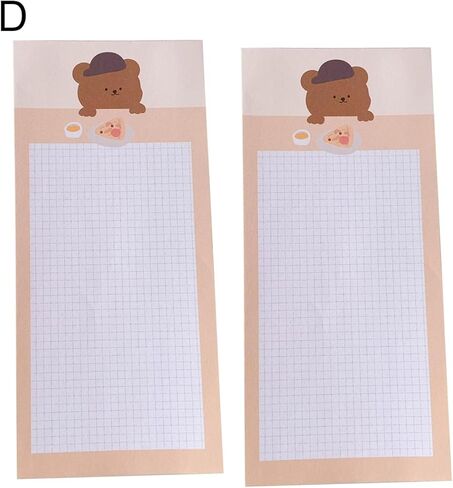 Juroicessry 2 Pack Bear Memo Cute Cartoon Notes Note Pads Notes Message Notes Notepads Chesk List to Do List Memo Stationery Office Schools ، Memo Scratch Pads (50 Sheets/Pack) in Saudi Arabia