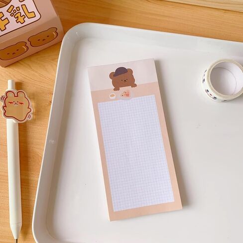 Juroicessry 2 Pack Bear Memo Cute Cartoon Notes Note Pads Notes Message Notes Notepads Chesk List to Do List Memo Stationery Office Schools ، Memo Scratch Pads (50 Sheets/Pack) in Saudi Arabia