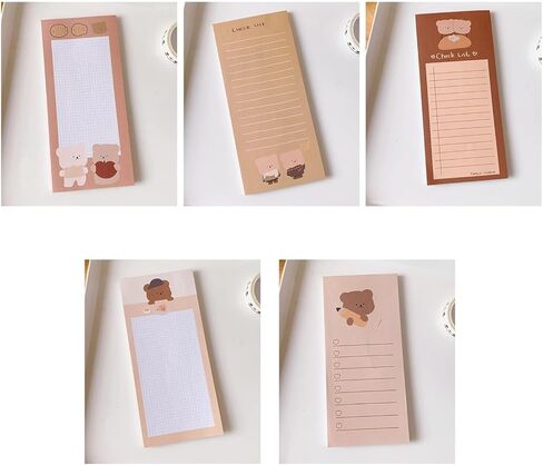 Juroicessry 2 Pack Bear Memo Cute Cartoon Notes Note Pads Notes Message Notes Notepads Chesk List to Do List Memo Stationery Office Schools ، Memo Scratch Pads (50 Sheets/Pack) in Saudi Arabia