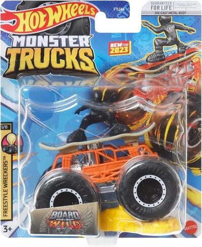 Hot Wheels 2023 Monster Trucks Board to Be Wild, Connect and Crash car Included 1:64 Scale Die-Cast in Saudi Arabia