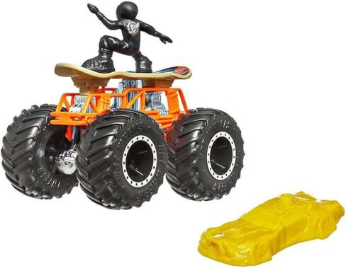 Hot Wheels 2023 Monster Trucks Board to Be Wild, Connect and Crash car Included 1:64 Scale Die-Cast in Saudi Arabia