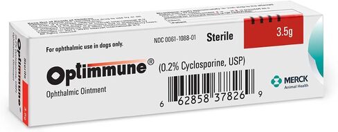 OPTIMMUNE Ophthalmic Ointment, 0.2% Cyclosporine, for Dogs, 3.5gm in Saudi Arabia