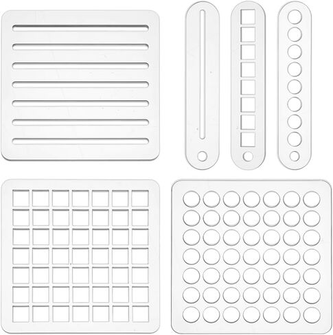 Benecreat 6 Styles Bullet Journaling Stencils ، قالب أكريليك قابل لإعادة الاستخدام ، مربع تقويم صغير ، استنسل للمجلات المنقطة ، ملحقات المخطط ، سجل القصاصات ، تتبع العادة in Saudi Arabia