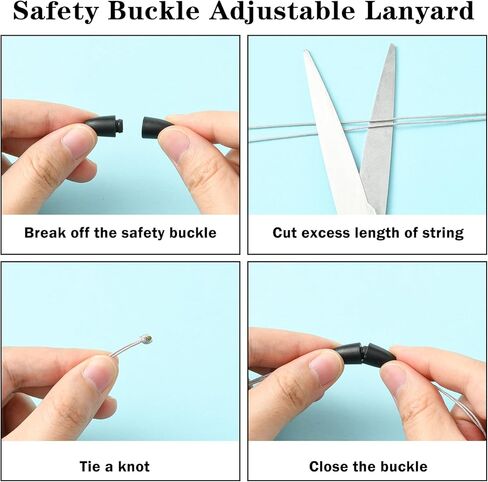 2 Pieces Silicone Bead Lanyard ID Lanyard and Keychain Silicone Lanyard for Teacher Doctor Nurse Employees Women in Kuwait