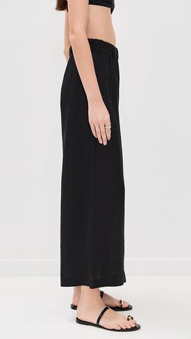 Vitamin A Women's Tallows Linen Wide Leg Pant Swimsuit Cover Up in Kuwait