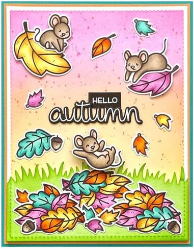 Lawn Fawn You Autumn Know 4"x6" Clear Stamp Set and Coordinating Lawn Cuts Dies, Bundle of 2 Items (LF2660, LF2661) in Saudi Arabia