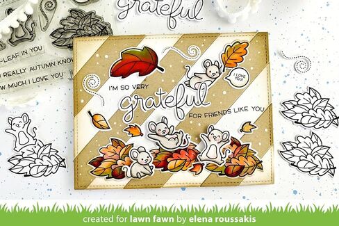 Lawn Fawn You Autumn Know 4"x6" Clear Stamp Set and Coordinating Lawn Cuts Dies, Bundle of 2 Items (LF2660, LF2661) in Saudi Arabia