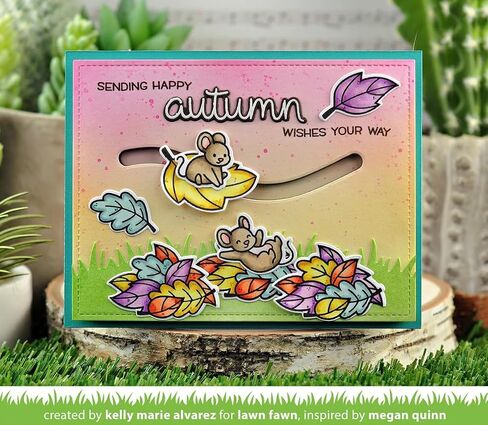 Lawn Fawn You Autumn Know 4"x6" Clear Stamp Set and Coordinating Lawn Cuts Dies, Bundle of 2 Items (LF2660, LF2661) in Saudi Arabia