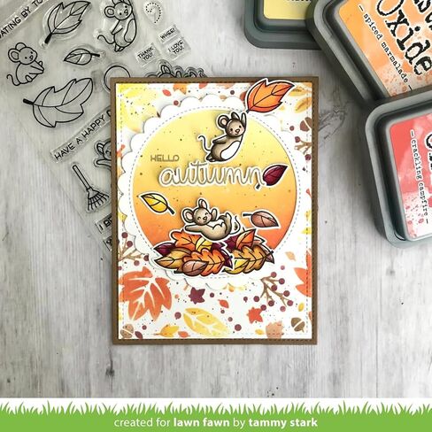 Lawn Fawn You Autumn Know 4"x6" Clear Stamp Set and Coordinating Lawn Cuts Dies, Bundle of 2 Items (LF2660, LF2661) in Saudi Arabia
