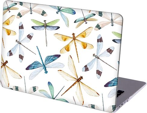 MINGDAO Compatible with MacBook Air 13.6-inch, Hard Shell Case with Keyboard Cover and Screen Protector (A2681, M2 chip / A3113, M3 chip / A3240, M4 chip, 2022-2025 Release) - Dragonflies MD5337 in Kuwait