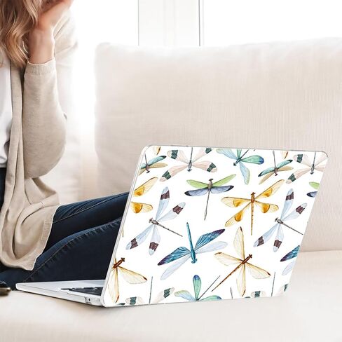 MINGDAO Compatible with MacBook Air 13.6-inch, Hard Shell Case with Keyboard Cover and Screen Protector (A2681, M2 chip / A3113, M3 chip / A3240, M4 chip, 2022-2025 Release) - Dragonflies MD5337 in Kuwait