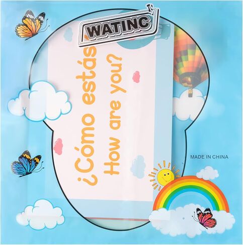 عبارات Watinc Spanish Poster - 16pcs ملصقات إسبانية تم تعيين زينة الفصل الدراسي ، مرحلة ما قبل المدرسة دراسة المواد التعليمية لوازم المعلم ، لوحة إعلانات اللغة التعليمية (ملونة) in Saudi Arabia