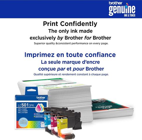 Brother Genuine LC501XL2PK Twin Pack High Yield Black Ink Cartridges (for use with Work Smart 1260, 1360, and 1410 Printers) in Saudi Arabia