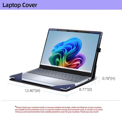 غطاء الكمبيوتر المحمول لـ Dell Inspiron 14 بالإضافة إلى جهاز الكمبيوتر المحمول 7441 2-في 1 كل حالة إسقاط شاملة 14 "PU Leather Inside Cover (رمادي داكن) in Saudi Arabia